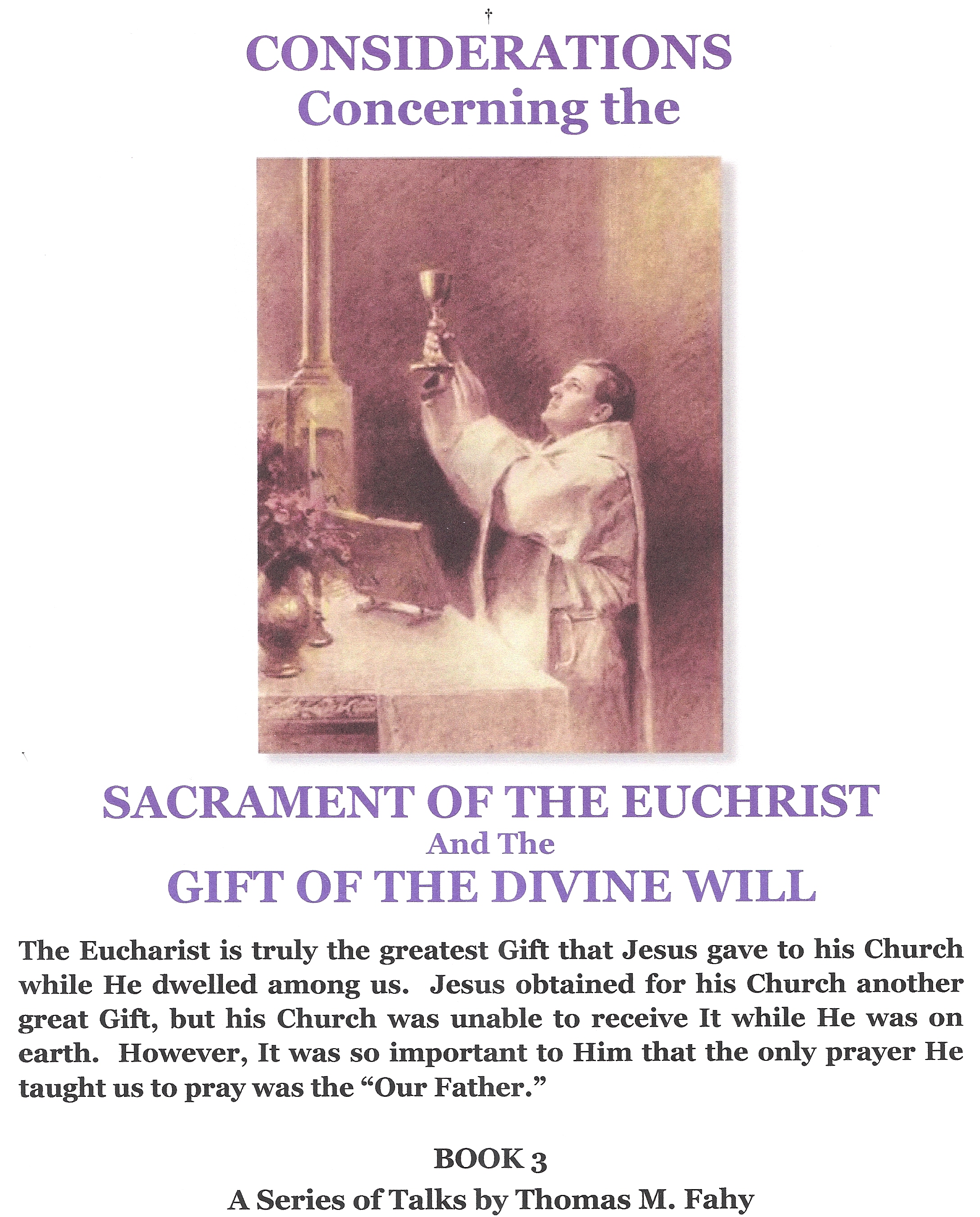 Considerations Considerations Concerning the Sacrament of the Euchrist