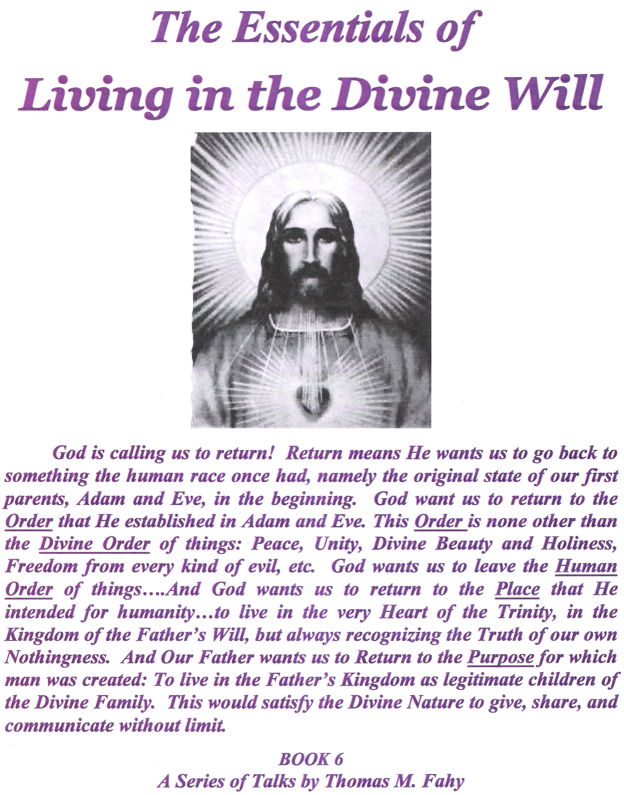 The Essentials of Living in Divine Will The Essentials of Living in Divine Will